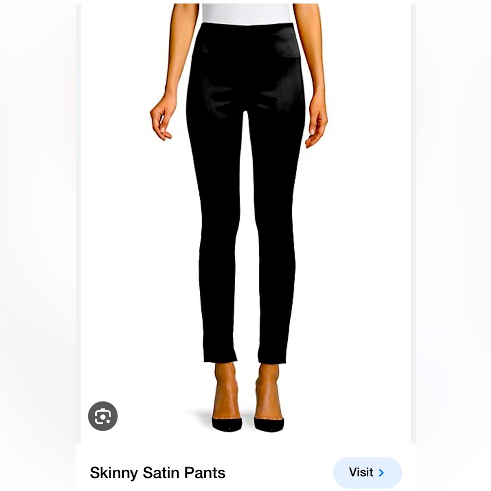 THEORY Black Satin Leggings NWT